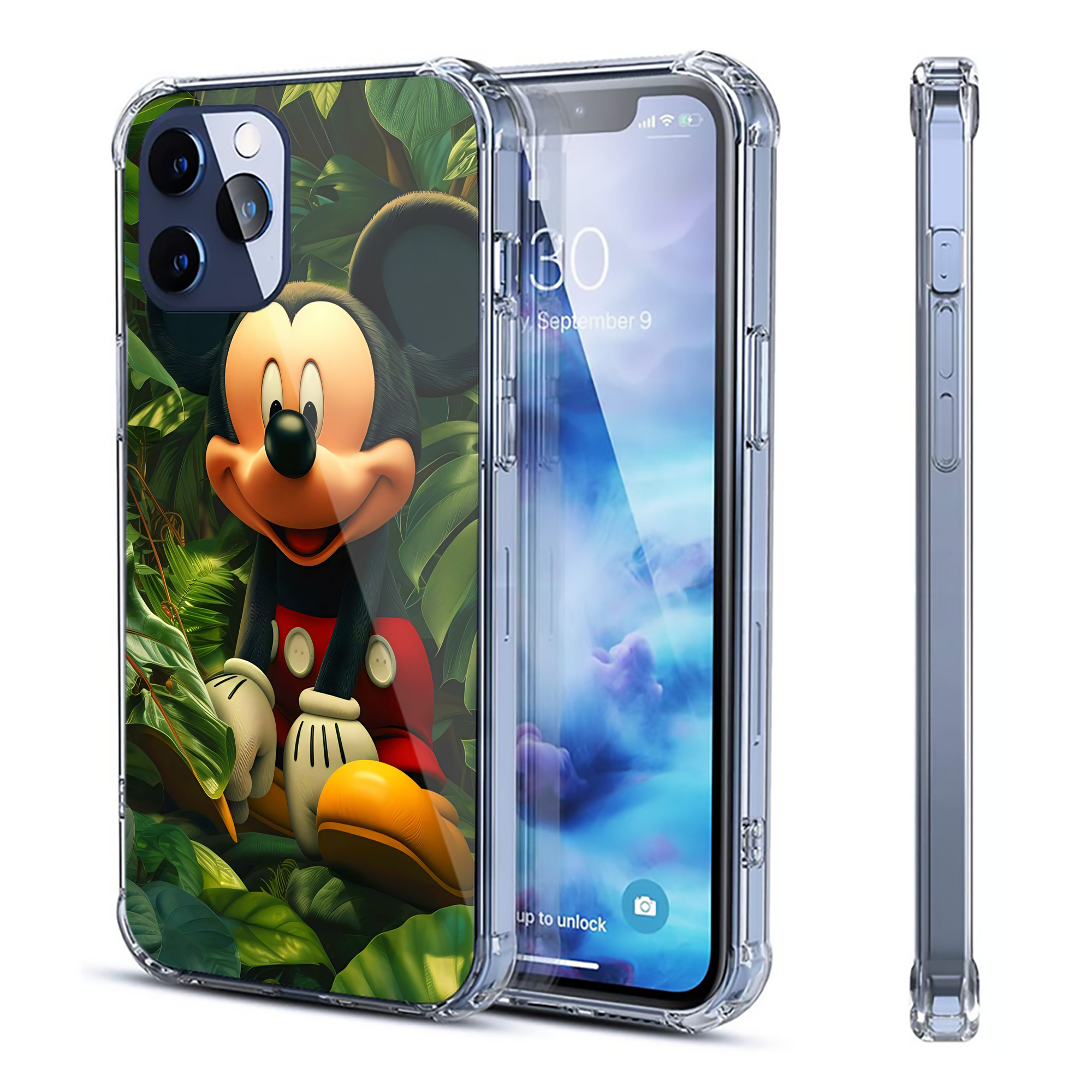 ミッキーマウス Mickey Mouse 【iPhone 12シリーズ対応】透明スマホケース（クリアソフトケース）